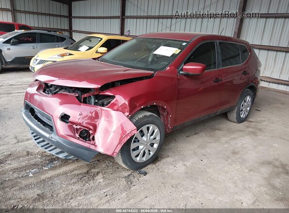 5N1AT2MN9GC839047 2016 NISSAN ROGUE Red Առջևի ձախ երեք քառորդ տեսարան