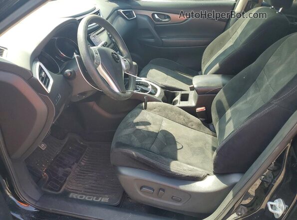 5N1AT2MNXGC888113 2016 NISSAN ROGUE Black წინა სალონის ხედი