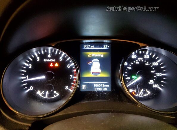 5N1AT2MT0GC800636 2016 NISSAN ROGUE Black Instrument cluster view