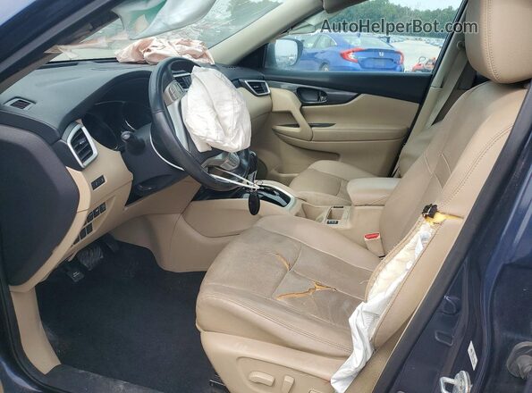 5N1AT2MT0GC920677 2016 NISSAN ROGUE Blue Вид салону спереду