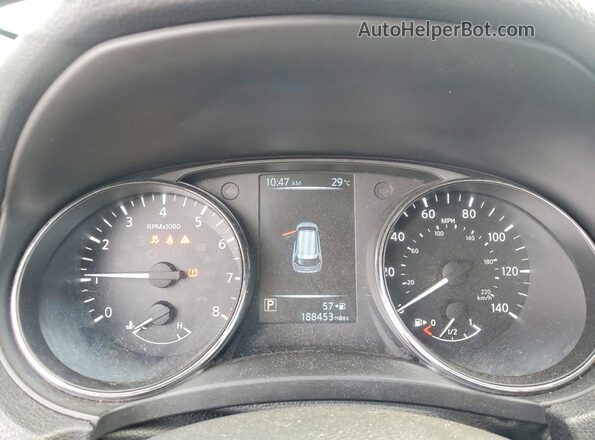 5N1AT2MT0HC794063 2017 NISSAN ROGUE Белый Вид щитка приборов