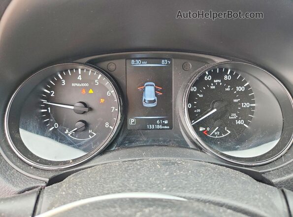 5N1AT2MT0HC883115 2017 NISSAN ROGUE Blue ხელსაწყოთა პანელის ხედი