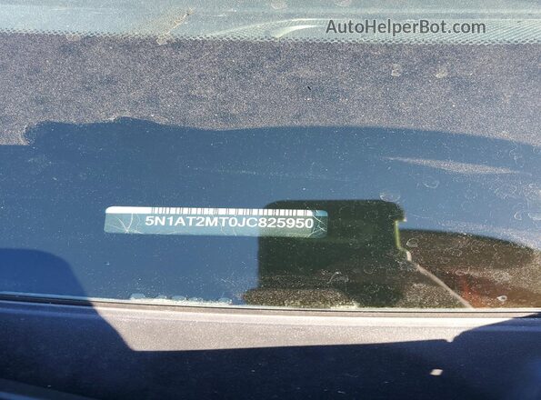 5N1AT2MT0JC825950 2018 NISSAN ROGUE Gray VIN კოდის სტიკერის ხედი