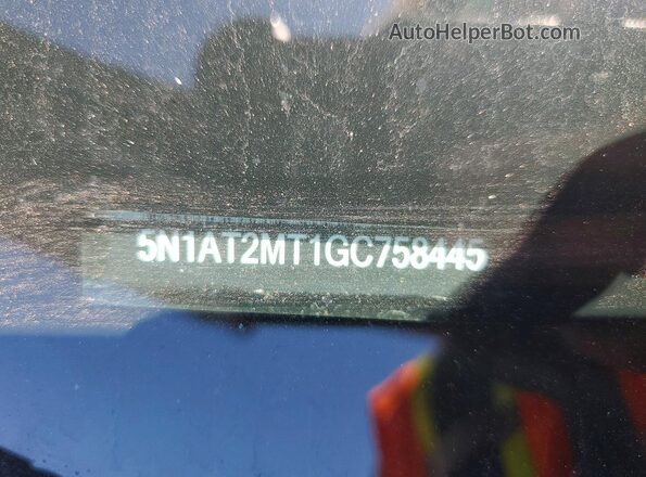 5N1AT2MT1GC758445 2016 NISSAN ROGUE Black VIN sticker view
