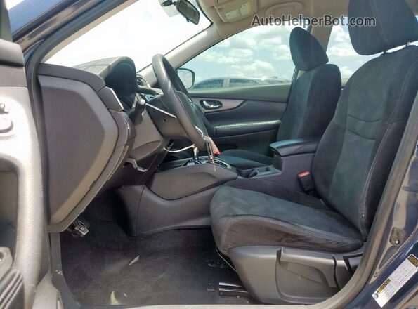 5N1AT2MT1GC855399 2016 NISSAN ROGUE Blue Front interior view