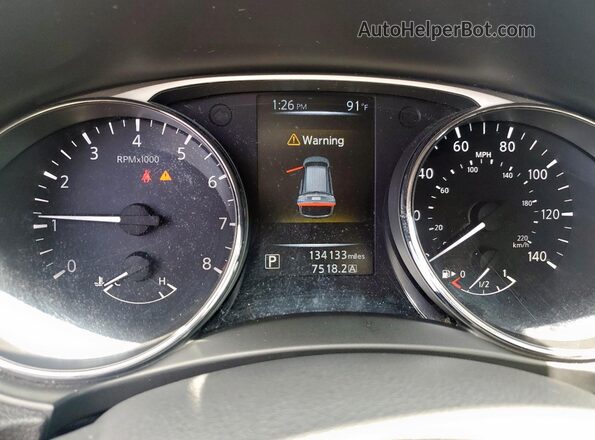5N1AT2MT1GC855399 2016 NISSAN ROGUE Blue Instrument cluster view