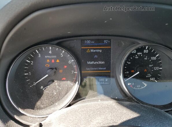 5N1AT2MT1KC769633 2019 NISSAN ROGUE Gray Вид щитка приладів