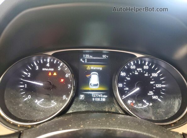 5N1AT2MT2GC736714 2016 NISSAN ROGUE White Вид щитка приладів