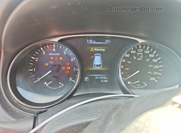 5N1AT2MT2GC807779 2016 NISSAN ROGUE Black Вид щитка приладів