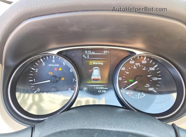 5N1AT2MT2GC831886 2016 NISSAN ROGUE Blue Սարքավորումների վահանակի տեսք