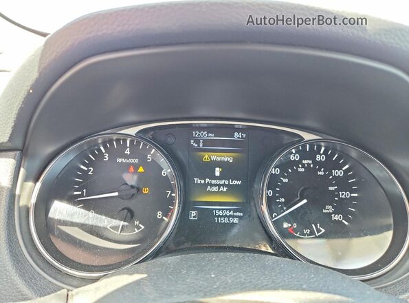 5N1AT2MT2GC880702 2016 NISSAN ROGUE Black ხელსაწყოთა პანელის ხედი