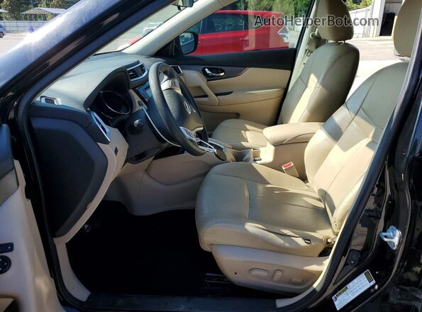 5N1AT2MT2GC924889 2016 NISSAN ROGUE Черный Вид салона спереди