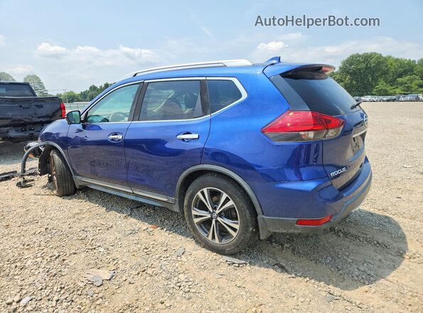 5N1AT2MT2HC762179 2017 NISSAN ROGUE Blue Trasero izquierdo