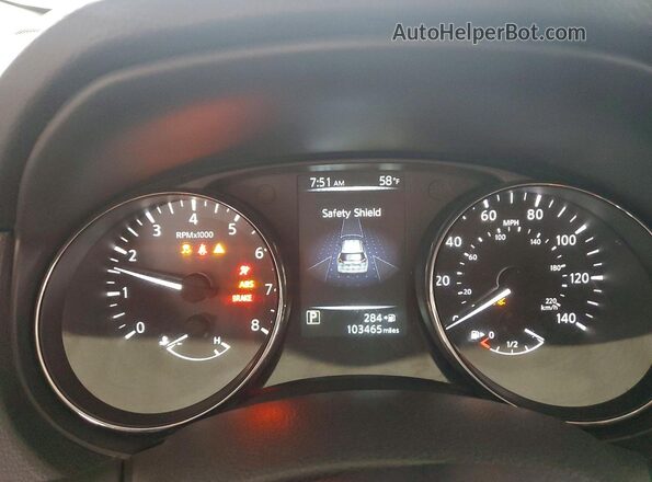5N1AT2MT2HC865487 2017 NISSAN ROGUE White Widok zestawu wskaźników