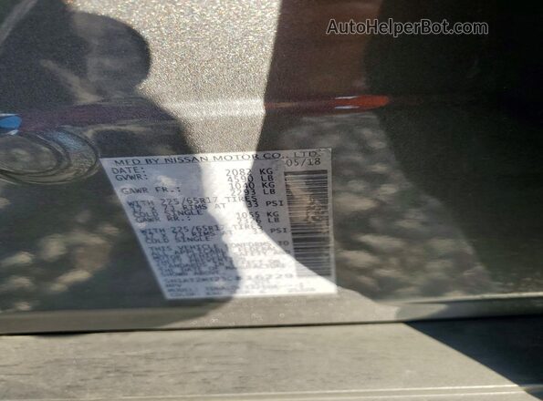 5N1AT2MT2JC816229 2018 NISSAN ROGUE Gray VIN sticker view