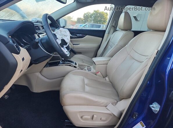 5N1AT2MT2JC839820 2018 NISSAN ROGUE Blue Widok wnętrza z przodu