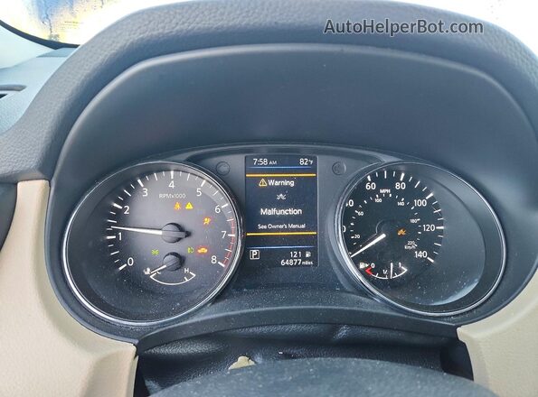5N1AT2MT2JC839820 2018 NISSAN ROGUE Blue Widok zestawu wskaźników