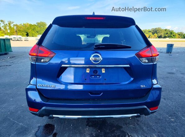 5N1AT2MT2JC839820 2018 NISSAN ROGUE Blue Widok z tyłu
