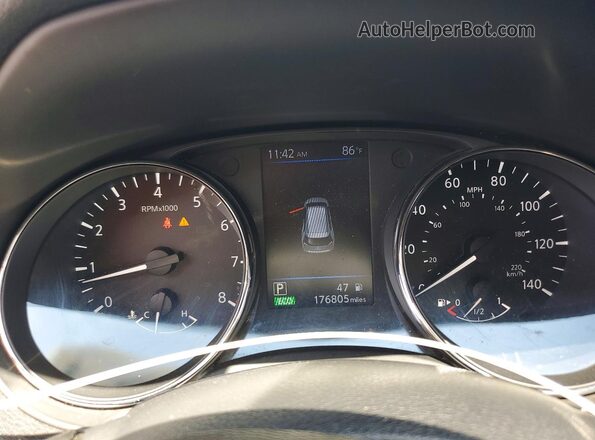 5N1AT2MT2KC761296 2019 NISSAN ROGUE Blue Вид щитка приладів