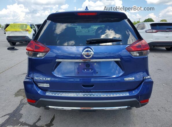 5N1AT2MT2KC761296 2019 NISSAN ROGUE Blue Вид ззаду