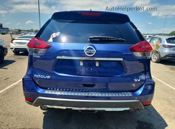 5N1AT2MT2KC786778 2019 NISSAN ROGUE Blue Rear view