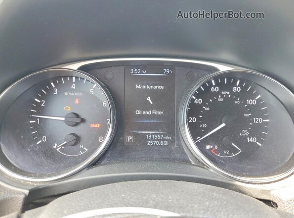 5N1AT2MT3GC788126 2016 NISSAN ROGUE White Vista del cuadro de instrumentos