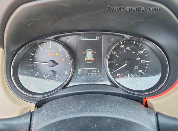 5N1AT2MT3HC743799 2017 NISSAN ROGUE Black ხელსაწყოთა პანელის ხედი