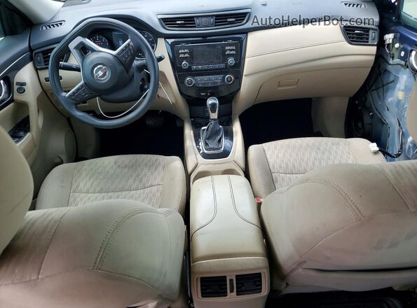 5N1AT2MT3HC798446 2017 NISSAN ROGUE Blue Առջևի վահանակի տեսք