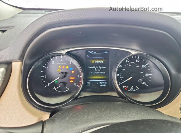 5N1AT2MT4GC744314 2016 NISSAN ROGUE Red Вид щитка приладів