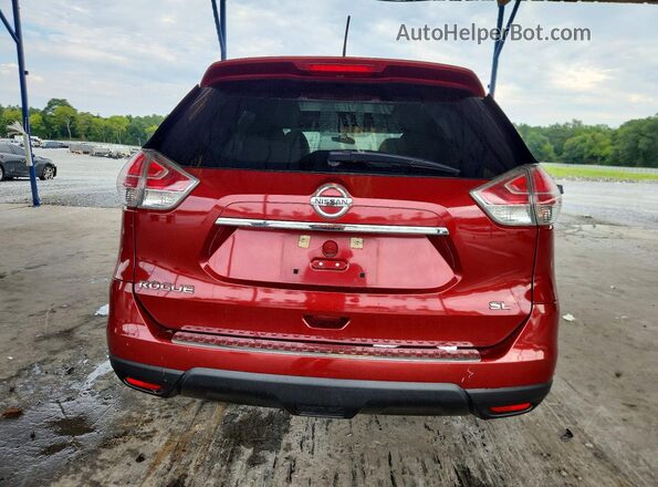 5N1AT2MT4GC744314 2016 NISSAN ROGUE Red Вид ззаду