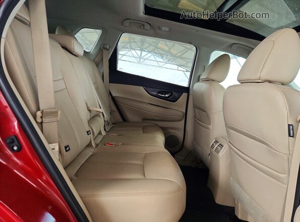 5N1AT2MT4GC744314 2016 NISSAN ROGUE Red Вид задніх сидінь