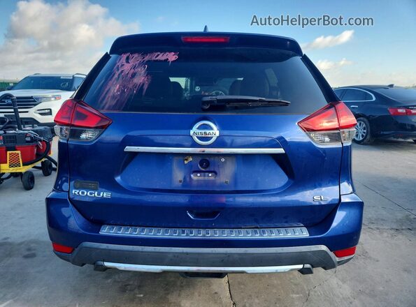 5N1AT2MT4HC739857 2017 NISSAN ROGUE Синий Вид сзади