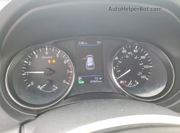 5N1AT2MT4KC838069 2019 NISSAN ROGUE Gray Widok zestawu wskaźników