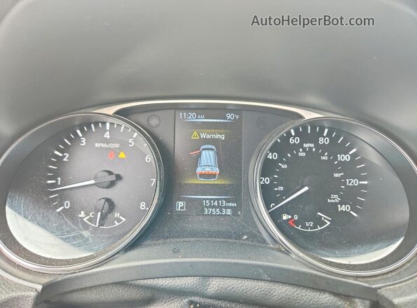5N1AT2MT5GC769660 2016 NISSAN ROGUE Серый Вид щитка приборов