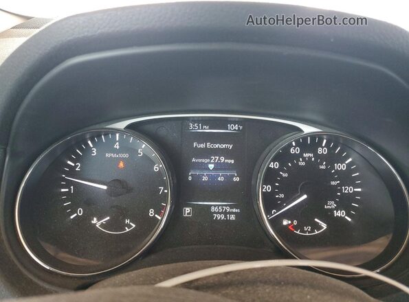 5N1AT2MT5GC811633 2016 NISSAN ROGUE Silver Widok zestawu wskaźników