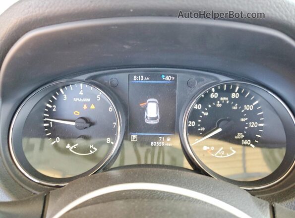 5N1AT2MT5LC744302 2020 NISSAN ROGUE White ხელსაწყოთა პანელის ხედი