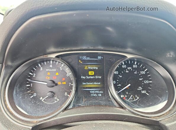 5N1AT2MT7GC750060 2016 NISSAN ROGUE White Вид щитка приладів