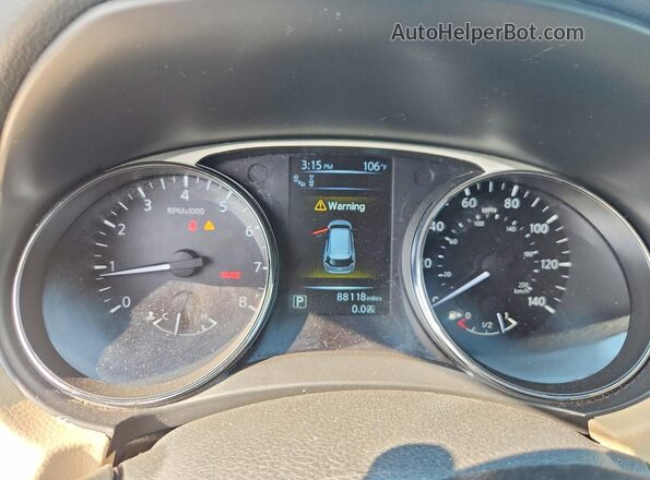 5N1AT2MT7GC772298 2016 NISSAN ROGUE Красный Вид щитка приборов