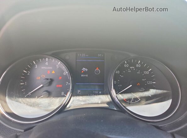 5N1AT2MT7JC770056 2018 NISSAN ROGUE White ხელსაწყოთა პანელის ხედი