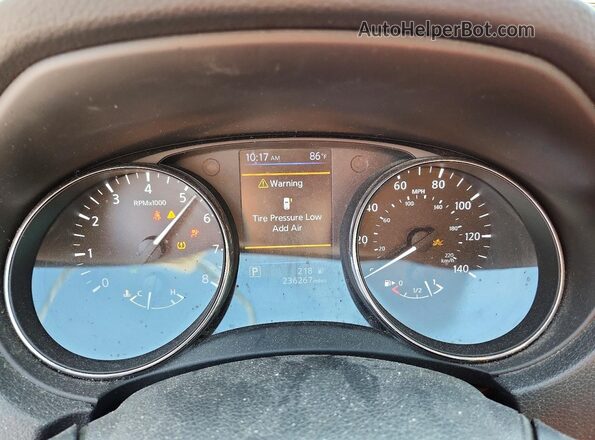 5N1AT2MT7JC807400 2018 NISSAN ROGUE Red Widok zestawu wskaźników