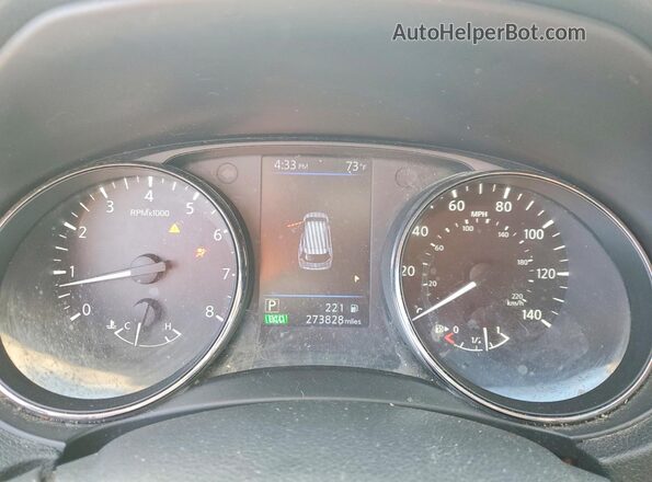 5N1AT2MT7KC772407 2019 NISSAN ROGUE White Вид щитка приладів