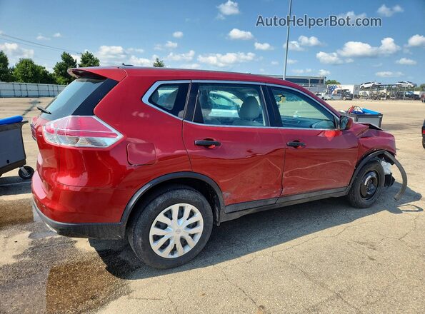 5N1AT2MT8GC753663 2016 NISSAN ROGUE Красный Задняя правая четверть
