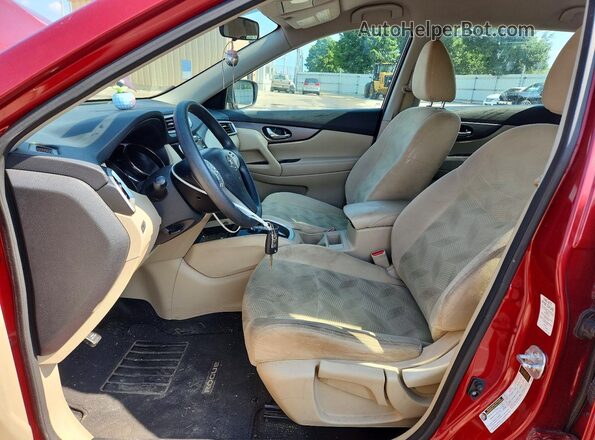 5N1AT2MT8GC753663 2016 NISSAN ROGUE Красный Вид салона спереди