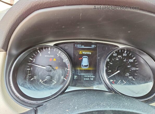 5N1AT2MT8GC753663 2016 NISSAN ROGUE Красный Вид щитка приборов