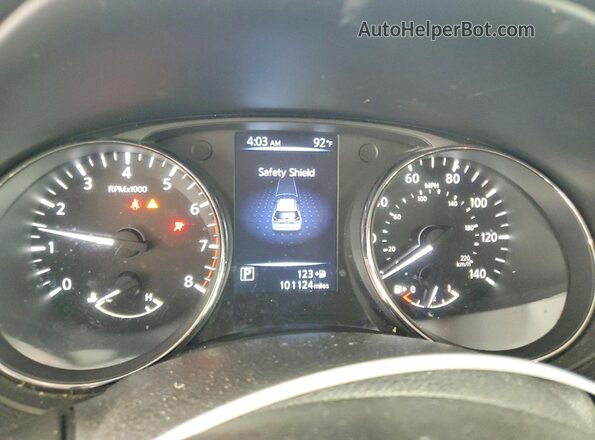 5N1AT2MT8HC861296 2017 NISSAN ROGUE Black Widok zestawu wskaźników