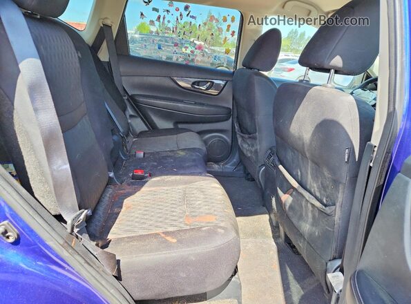 5N1AT2MT8JC812704 2018 NISSAN ROGUE Blue უკანა სალონის ხედი