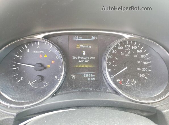 5N1AT2MT9GC871544 2016 NISSAN ROGUE Gray ხელსაწყოთა პანელის ხედი