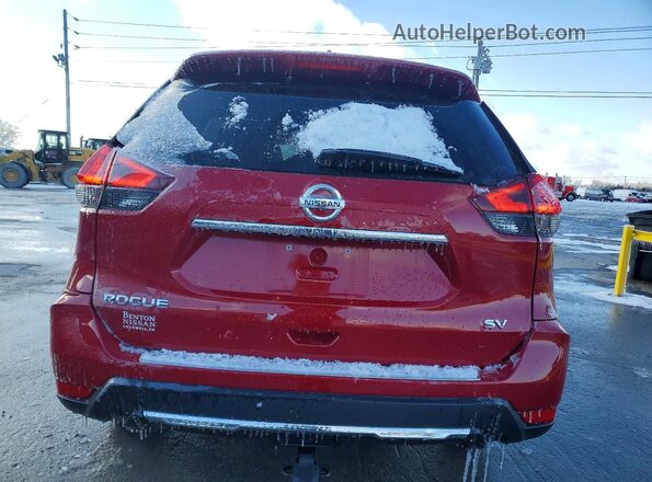5N1AT2MT9HC800491 2017 NISSAN ROGUE Maroon Вид ззаду