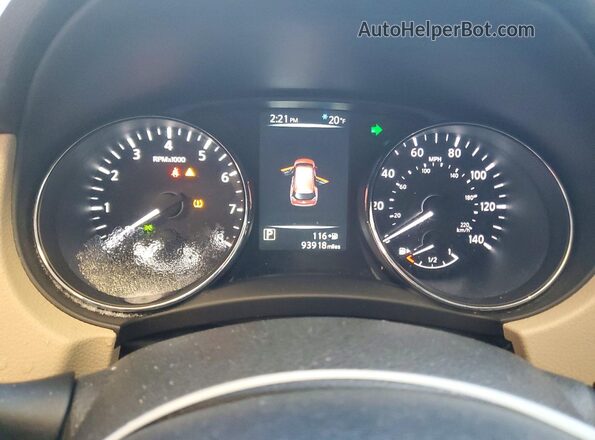 5N1AT2MT9HC800491 2017 NISSAN ROGUE Maroon Вид щитка приладів