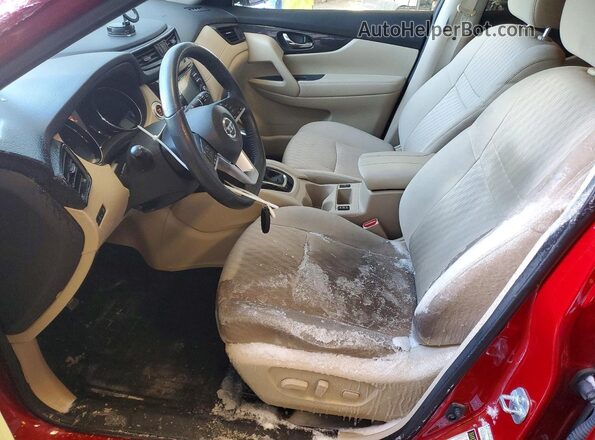 5N1AT2MT9HC800491 2017 NISSAN ROGUE Maroon Вид салону спереду